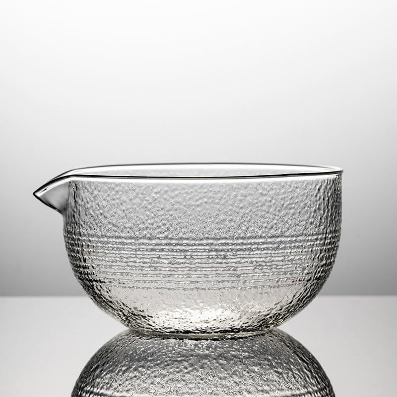 MiniMood Glass Matcha Tea Bowl 13cm 500ml Clear Traditional Japanese Tea Ceremony Gift (Ito)