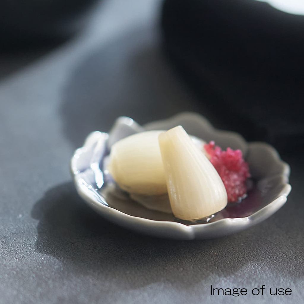 Aito Katachi 4pc Small Plates 7.7x7.5cm Hai-Ao Gray Seto-yaki Microwave & Dishwasher Safe Japan