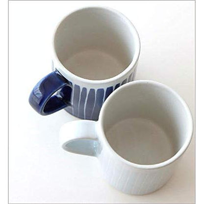 SUI Seto Ceramic 230ml Stripe Mug — Modern Line Design, Microwave & Dishwasher Safe, Made in Japan