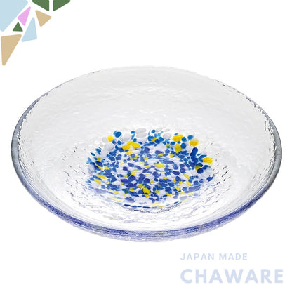 Hirota Glass Small Glass Dish & Bowl, Retro Style – Assorted Colors (Green/Yellow/Pink)