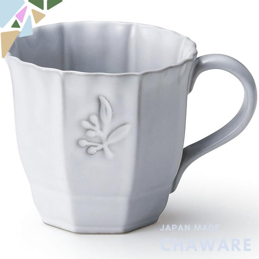 Antique-Style Olive Relief Seto-yaki Ceramic Mug 300ml — Microwave & Dishwasher Safe, Classic Japanese Gift