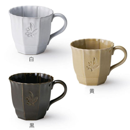 Antique Olive Relief Mug 300ml Seto Ware 9x8.4cm Microwave/Dishwasher Safe Japan-made Gift 2025