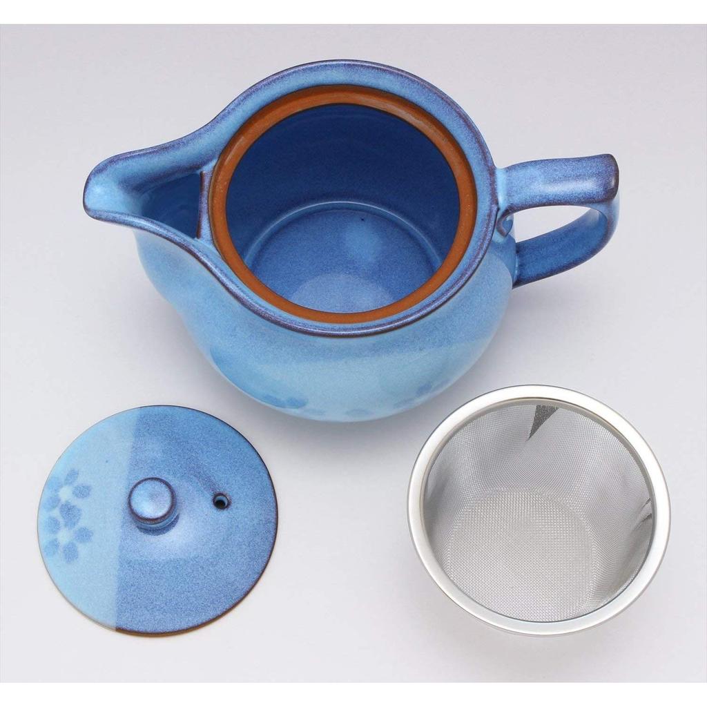 Mino Ware Ceramic Teapot Pot Sakura Cherry Blossom Design, Kiln-Fired, Made in Japan 500-25