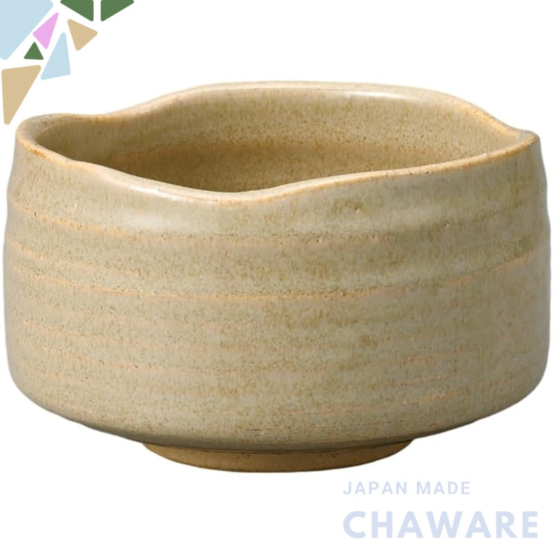 Ale-net Mino Ware Ceramic Matcha Bowl, 12.4 × 7.3 cm, Made in Japan
