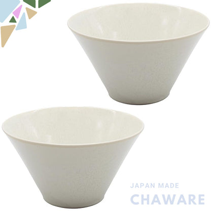 Aito Natural Color Mino Ware Large Donburi/Ramen Bowl 17cm x 9.4cm — Microwave & Dishwasher Safe Japanese Ceramic