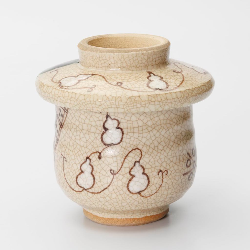 Seto ware Oribe gourd steamer bowl beige 9.5cm microwave/dishwasher safe Made in Japan