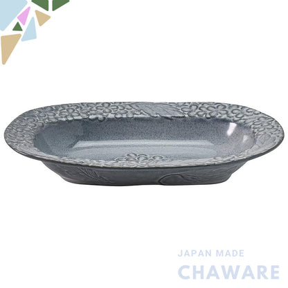 Aito Lien Oval Bowl 26×16 cm – Mino Ware Antique-Style, Microwave & Dishwasher Safe, Made in Japan