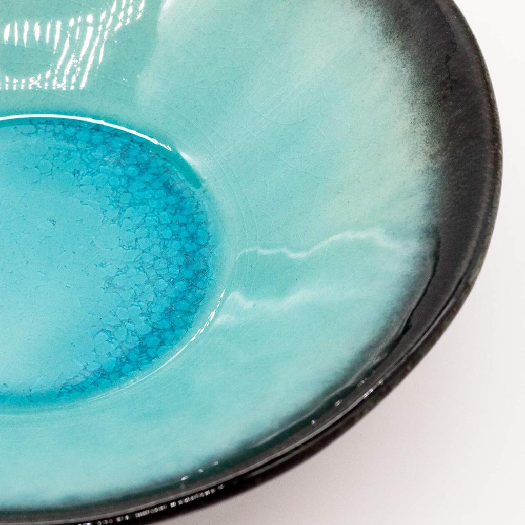 Mino Ware Shinkai Glaze Japanese Ceramic Serving Dish – Assorted Shapes & Sizes