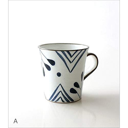 Japanese Wa-Modern Indigo Five-Leaf Seto-Ware Ceramic Mug — Made in Japan