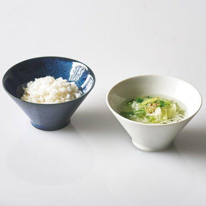 aito Seisakusho "Natural Color" 13×7 cm Mino Ware Large Rice & Salad Bowl - Microwave & Dishwasher Safe, Made in Japan