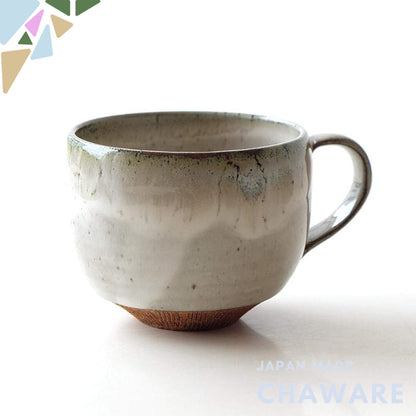 Seto-Yaki Ceramic Coffee Mug – Japanese Handcrafted Comb-Pattern Chamfered Round Design