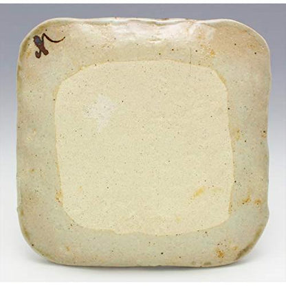 Mino Ware "Renji Nakagaki" Colorful Ito-maki Square Plate 16cm Ceramic Serving Plate Made in Japan 043-0168
