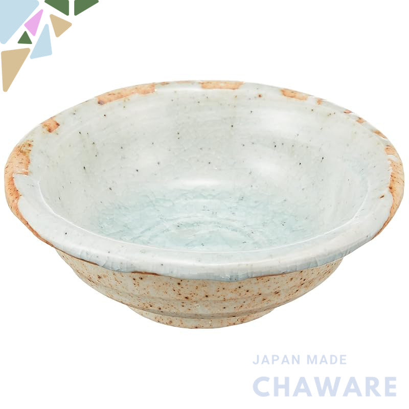 Seto Ware Sake Cup Kozuke Small Bowl Plate 10cm Shinsen Pottery Iga Ash Glaze Gray Made in Japan