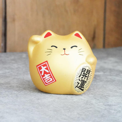 COTONOHA Banko-yaki 2.2-Inch Maneki Neko Lucky Cat Figurine – Made in Japan