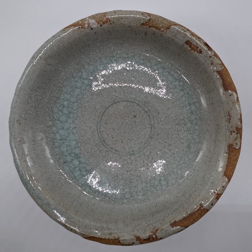 Utsuwa Roan Seto-yaki Shinsen 25cm Curry & Pasta Plate Iga Ash Glaze Gray Made in Japan