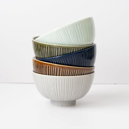 aito 'Sogi' 11cm Rice Bowl - Light Blue Mino Ware Ceramic, Microwave/Dishwasher Safe, Japan