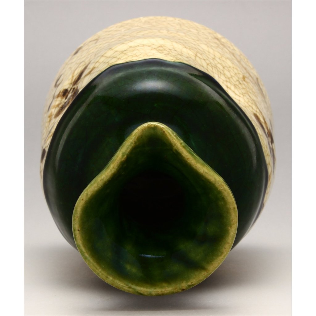 Seto-yaki "Kato Rokubei" Oribe-Glazed Japanese Handmade Ceramic Tableware