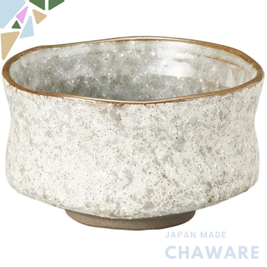 Matcha Bowl 520cc, 12.4xH7.1cm, White Glaze Ceramic, Mino Ware, Tea Ceremony, Japan