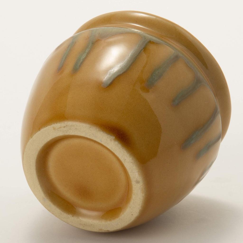 TAMAKI Made in Japan Mini Storage Jar - Kiseto Yellow Glaze, Diameter 8.8cm x Height 9.5cm, 240ml