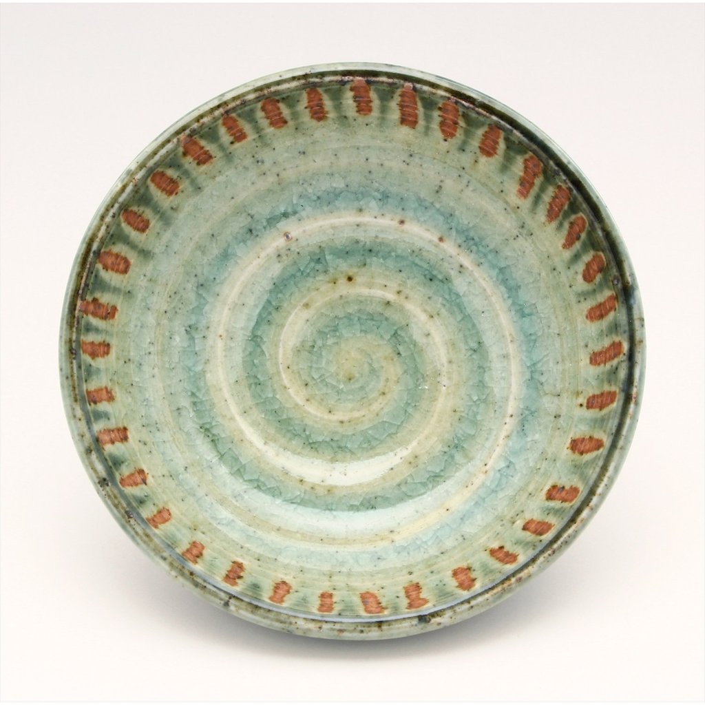 Seto Ware Shinsen Pottery Ash-Glazed "Tokusa" Pattern Japanese Tableware – Plates & Bowls (Made in Japan)