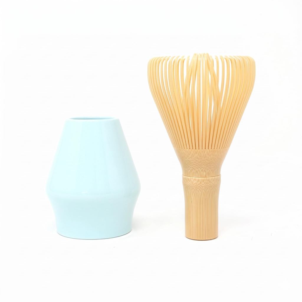 Made in Japan Ivory Resin Chasen Matcha Tea Whisk, Dishwasher Safe, Durable Reusable Tool
