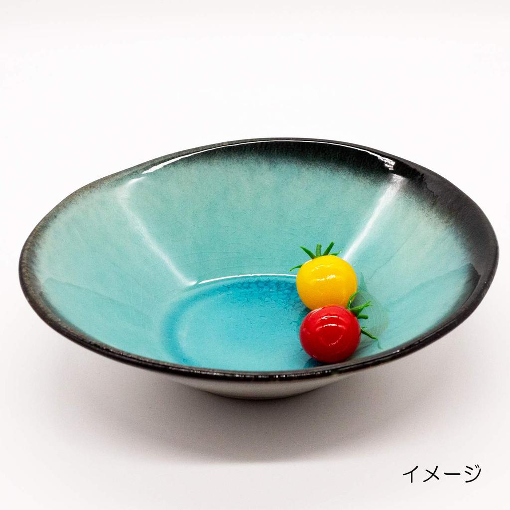 Mino Ware Shinkai Glaze Japanese Ceramic Serving Dish – Assorted Shapes & Sizes