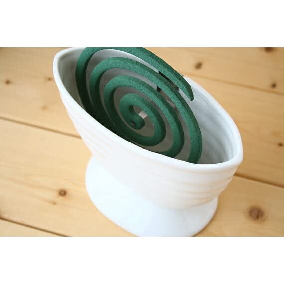 Cerapockke Japanese Seto-yaki Ceramic Mosquito Coil Holder Case with Metal Stand - Summer Essential