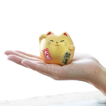COTONOHA Banko-yaki 2.2-Inch Maneki Neko Lucky Cat Figurine – Made in Japan