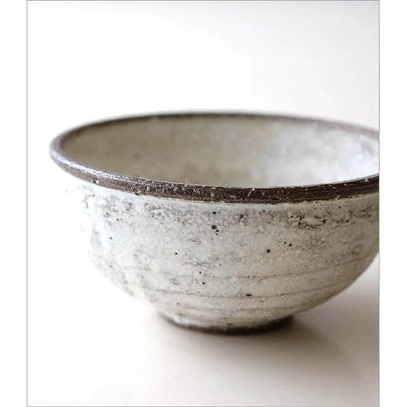 Seto Ware Kohiki Ceramic Rice Bowl, Japanese Made, 12×6cm, Modern Wafu Style, Microwave Safe