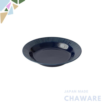 aito Sogi Curry & Pasta Plate 21cm - Microwave & Dishwasher Safe Mino-yaki Navy Japan