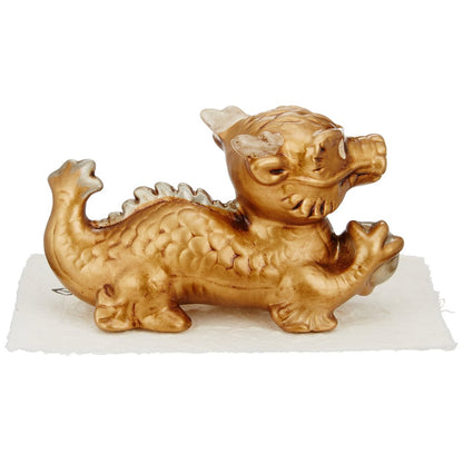 Ale-net Gold Rising Dragon Figurine Seto Ware Entrance Ornament Made in Japan 6×13.5×8.5cm