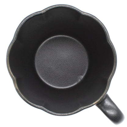 aito Hana 360ml Black Kurobeni Seto-yaki Ceramic Mug Microwave/Dishwasher Safe Made in Japan