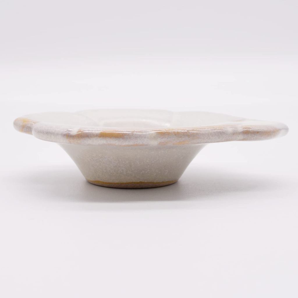 Aito Hana Small Ceramic Dish 8×7 cm – Seto-Yaki, Microwave & Dishwasher Safe, Made in Japan