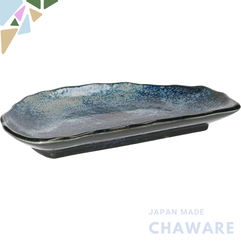 Mino Ware Half-Moon Long Plate – White Slip-Glazed, Dishwasher & Microwave Safe, Made in Japan