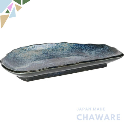 Mino Ware Half-Moon Long Plate – White Slip-Glazed, Dishwasher & Microwave Safe, Made in Japan
