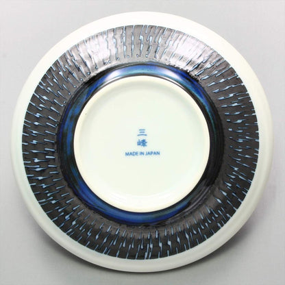 Mino Ware Tobikanna Indigo Bowl 17cm×5cm Lightweight Deep Dish Microwave & Dishwasher Safe Japan