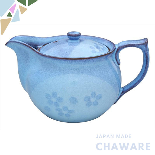 Mino Ware Ceramic Teapot Pot Sakura Cherry Blossom Design, Kiln-Fired, Made in Japan 500-25