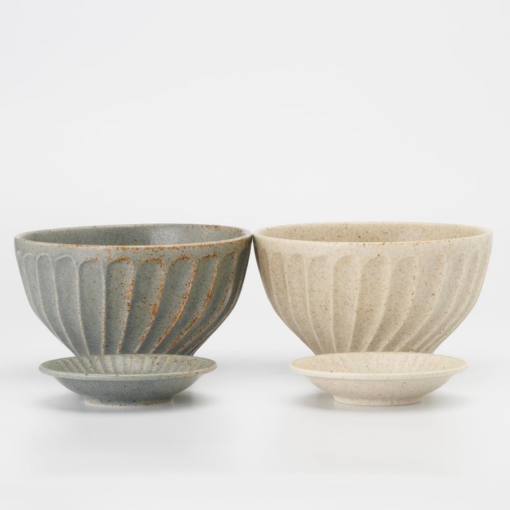 Aito Mino Ware Ceramic Rice Bowl & Tableware Pair Set, Microwave & Dishwasher Safe, Japanese-Made