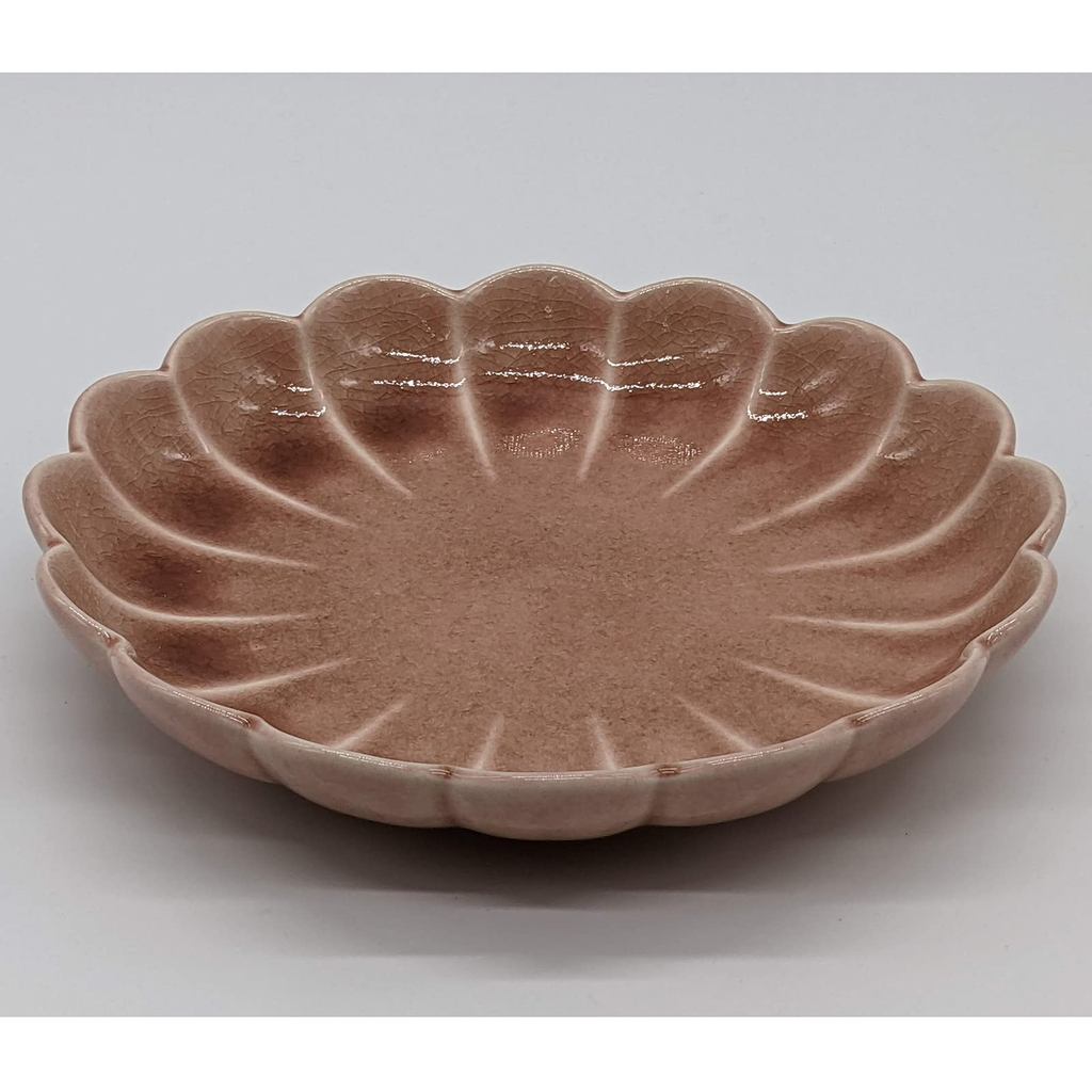 Seto Ware "Rinka" Chrysanthemum Scalloped 16cm Side Plate Made in Japan