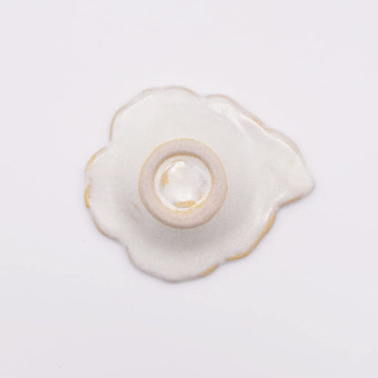 Aito Hana Small Ceramic Dish 8×7 cm – Seto-Yaki, Microwave & Dishwasher Safe, Made in Japan