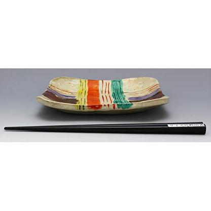 Mino Ware "Renji Nakagaki" Colorful Ito-maki Square Plate 16cm Ceramic Serving Plate Made in Japan 043-0168