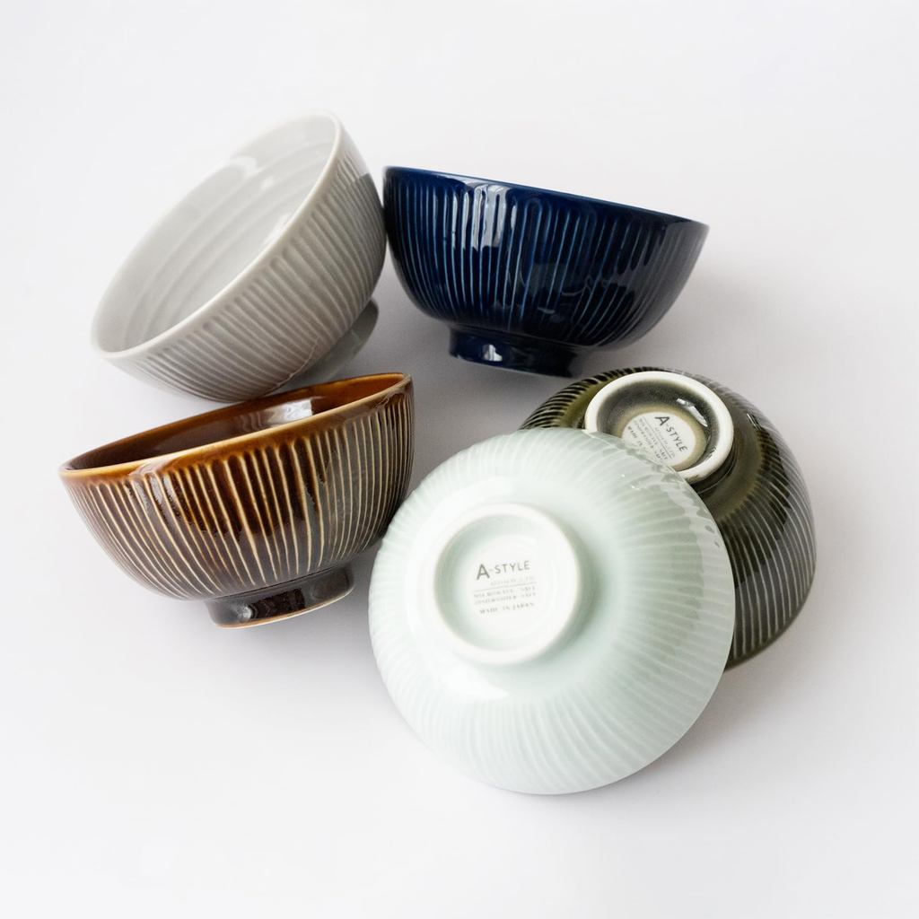 aito 'Sogi' 11cm Rice Bowl - Light Blue Mino Ware Ceramic, Microwave/Dishwasher Safe, Japan