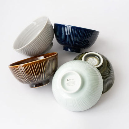 aito 'Sogi' 11cm Rice Bowl - Light Blue Mino Ware Ceramic, Microwave/Dishwasher Safe, Japan