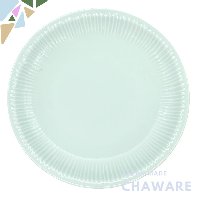 aito Sogi 21cm Ceramic Plate - Light Blue Mino-yaki, Microwave & Dishwasher Safe, Made in Japan