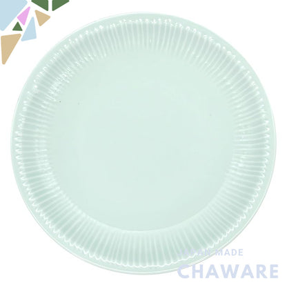 aito Sogi 21cm Ceramic Plate - Light Blue Mino-yaki, Microwave & Dishwasher Safe, Made in Japan