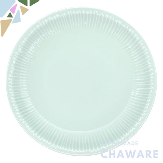 aito Sogi 21cm Ceramic Plate - Light Blue Mino-yaki, Microwave & Dishwasher Safe, Made in Japan