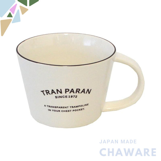 TRANPARAN Seto-Yaki 335ml Large Clear-Glaze Colored Ceramic Mug — Made in Japan, Microwave-Safe (Single or Gift Box Set)