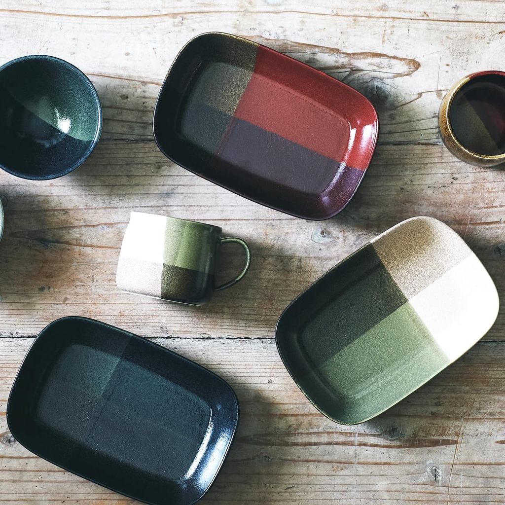 aito Seisakusho Tone on Tone Ceramic Tableware - Microwave & Dishwasher Safe, Mino Ware, Made in Japan