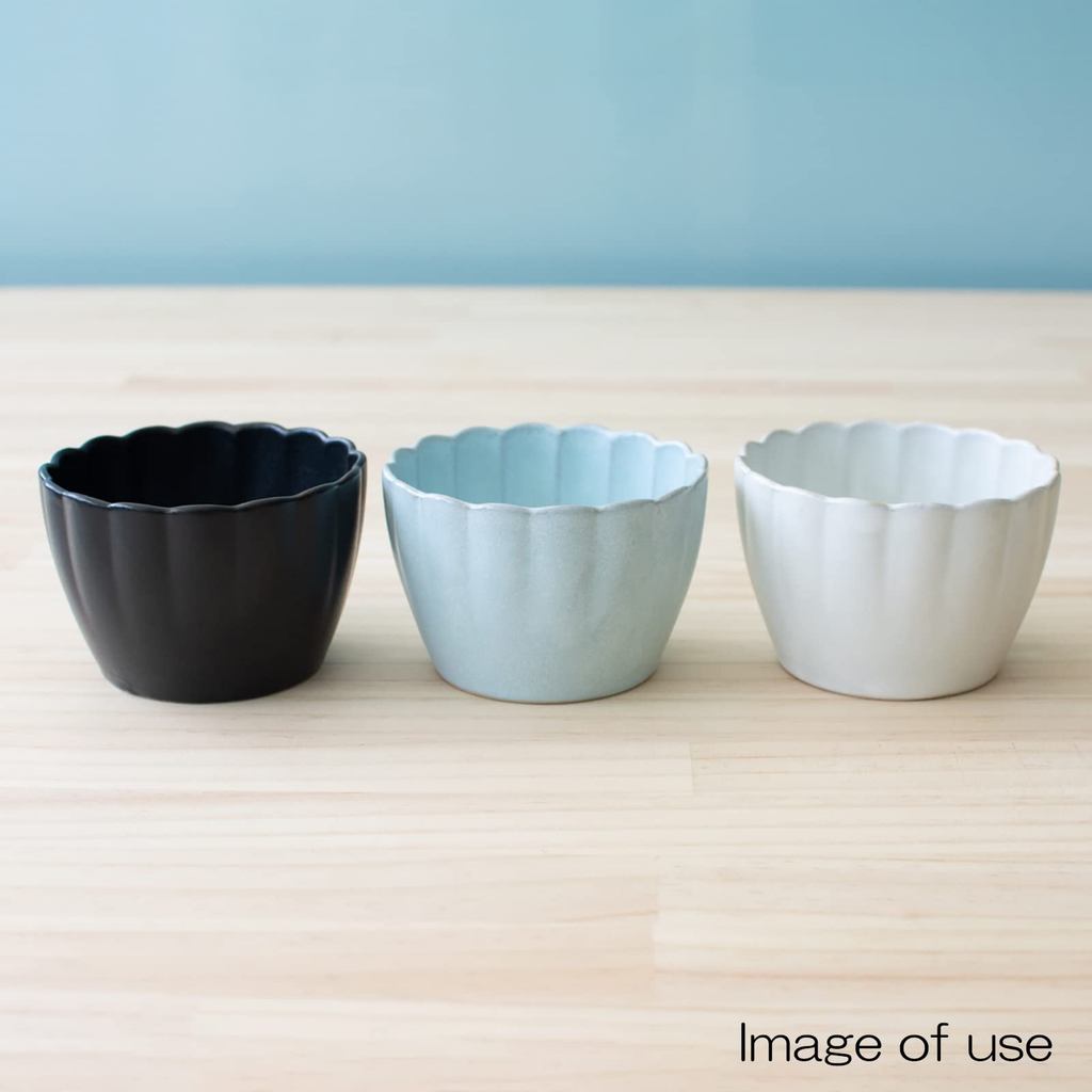 aito Seisakusho "Hana" 9cm Seto Ware Small Bowl - Microwave & Dishwasher Safe, Silver Leaf, Made in Japan