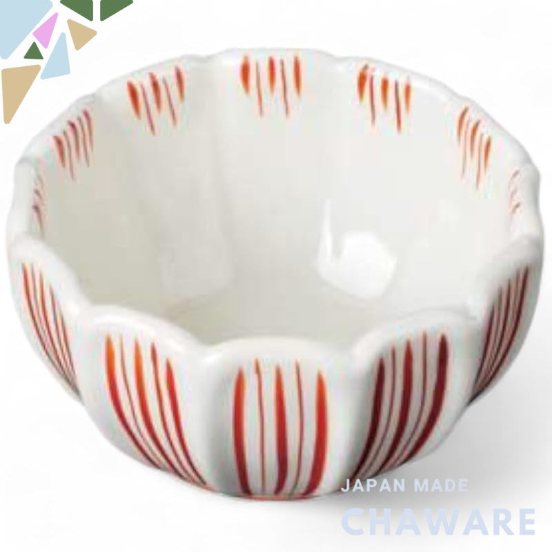Takumi-style Arita Porcelain 9cm Small Side Plate - Red Jugusa Nadeshiko Pattern, Made in Japan